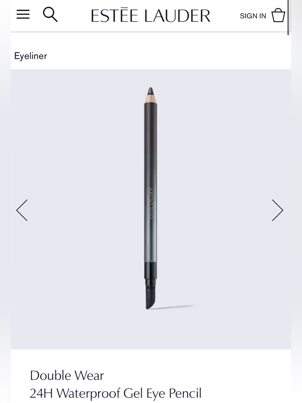 Estée Lauder double wear 24H waterproof gel eye pencil